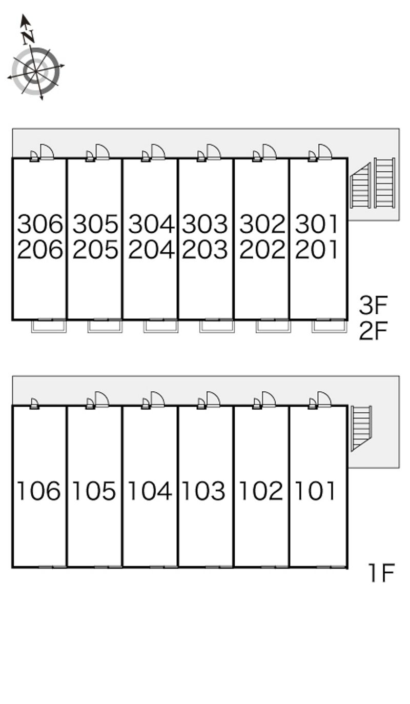 レオパレスＫＯＴＯＥ 間取配置図