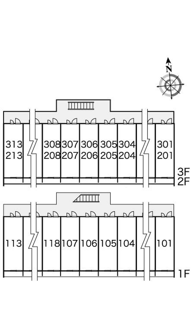 レオパレスグリーンアルタ 間取配置図