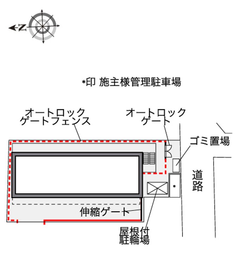 レオパレスシャンテ三国本町Ⅱ 配置図