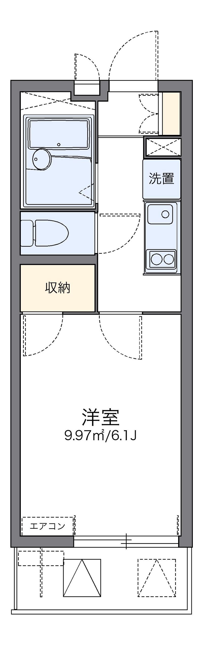 レオパレスルコントワール御影 間取図