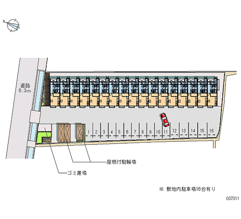 レオパレス中庄東 月極駐車場