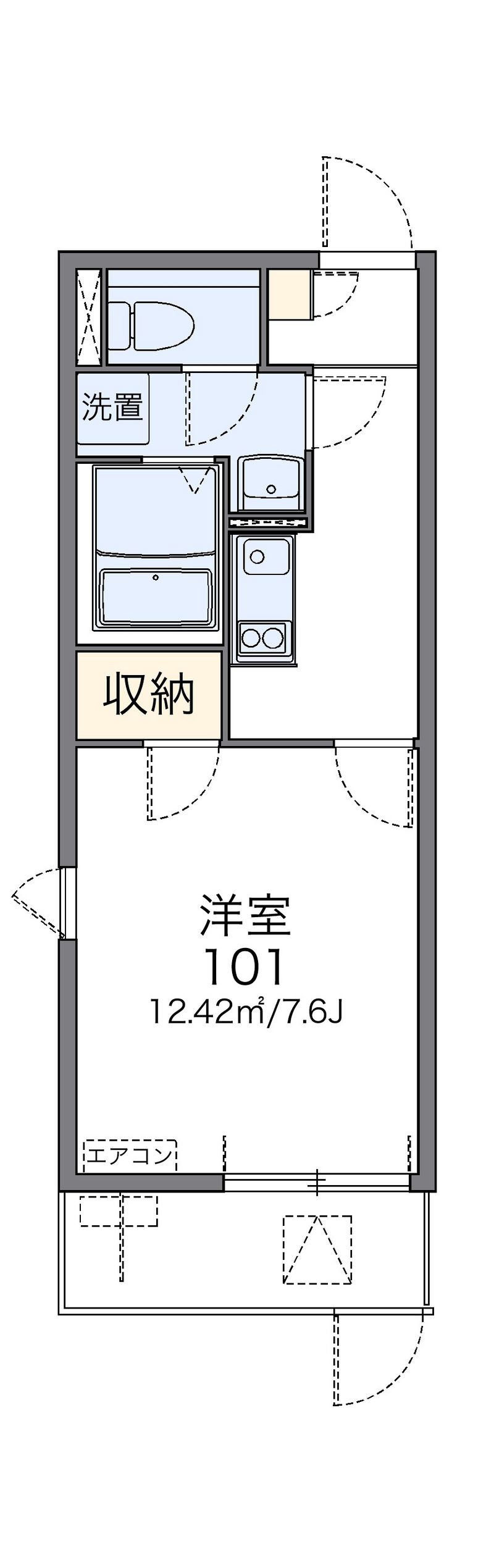 レオネクストＮａｋａｊｙｕ 間取図