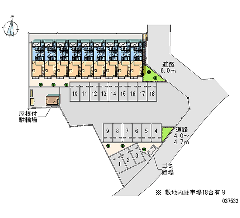 レオパレスグリーンハイツ南白土 月極駐車場