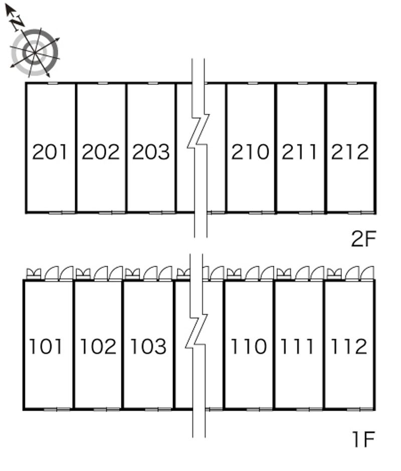 レオパレスグルーエ 間取配置図