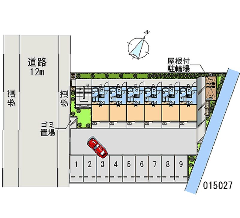 レオパレスフローラⅠ 区画図