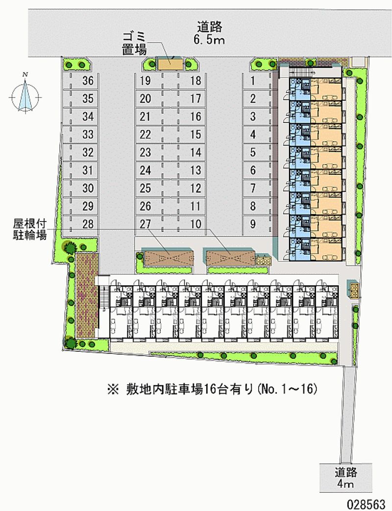 レオパレスフォンテーヌＢ 月極駐車場