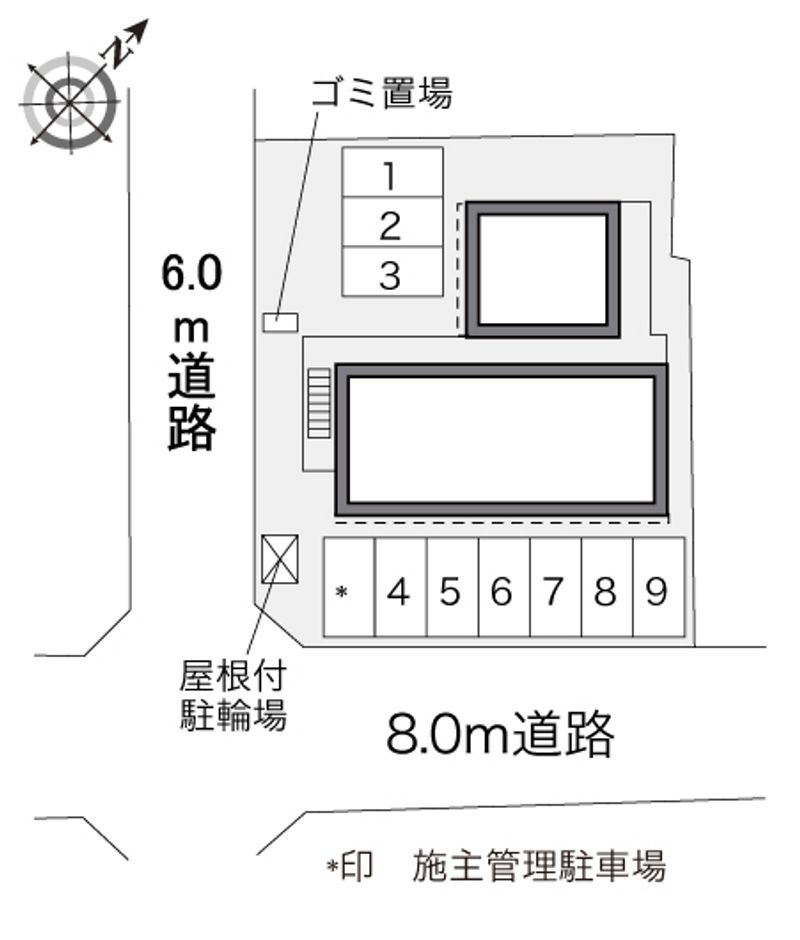 レオパレスグリーンベルトヒカリ 配置図