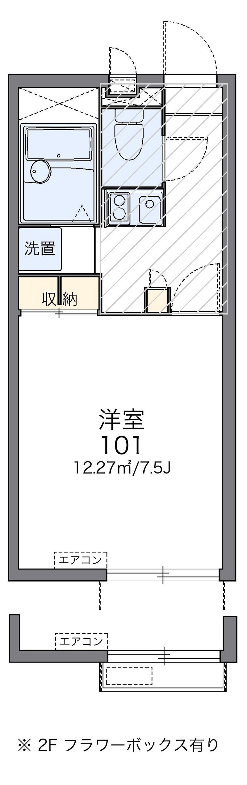 レオパレスレイフェアリー 間取図
