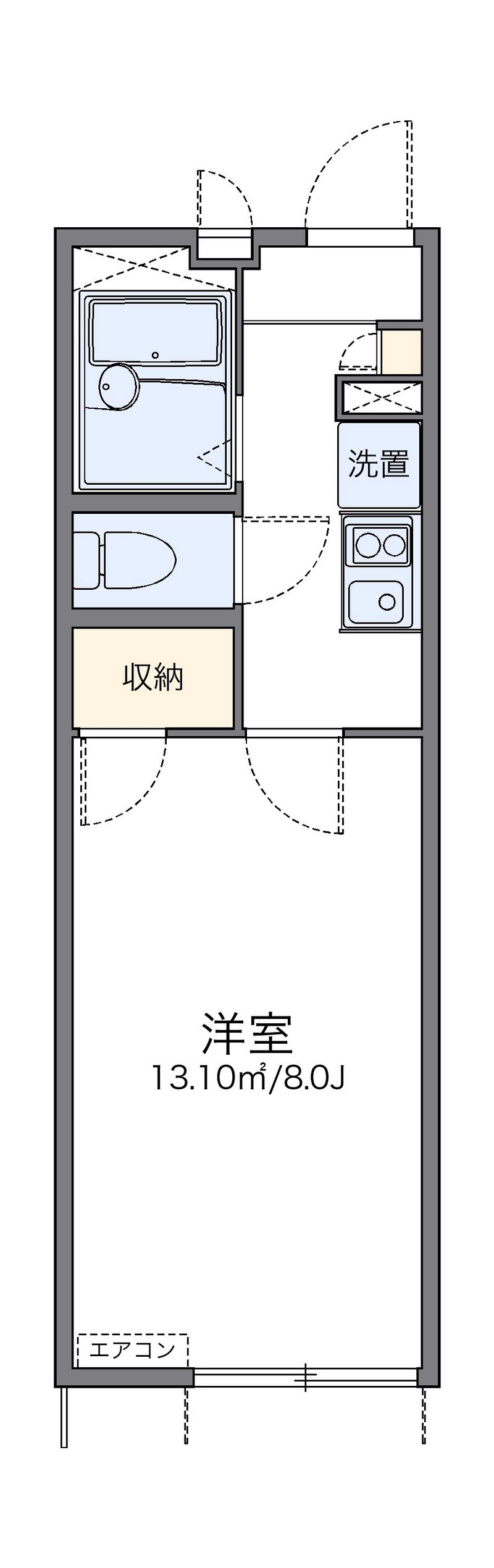 レオパレス三津屋北Ⅱ 間取図