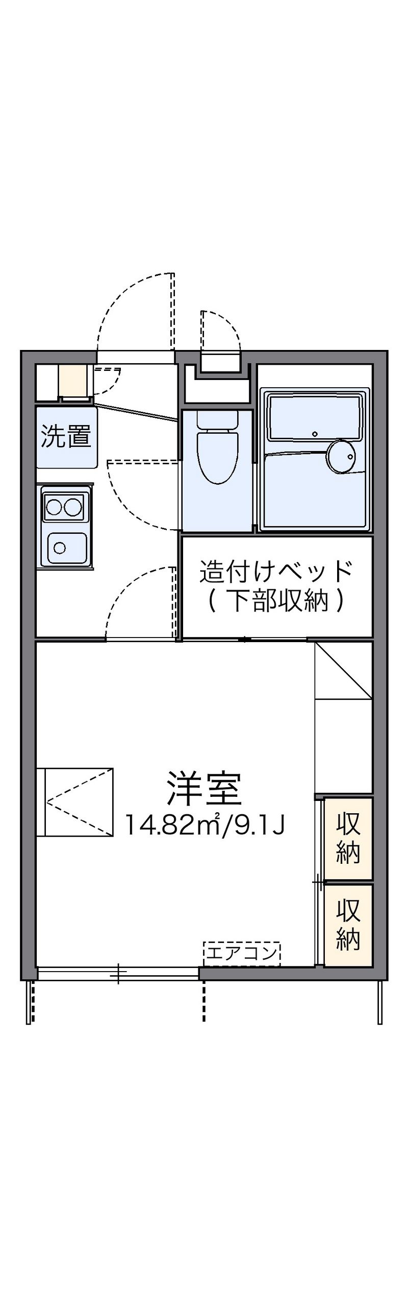 レオパレスグリーンハイツ 間取図