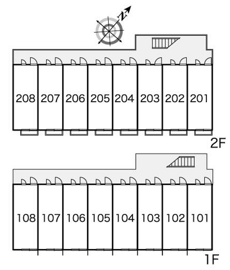 レオパレス小柳町Ⅲ 間取配置図