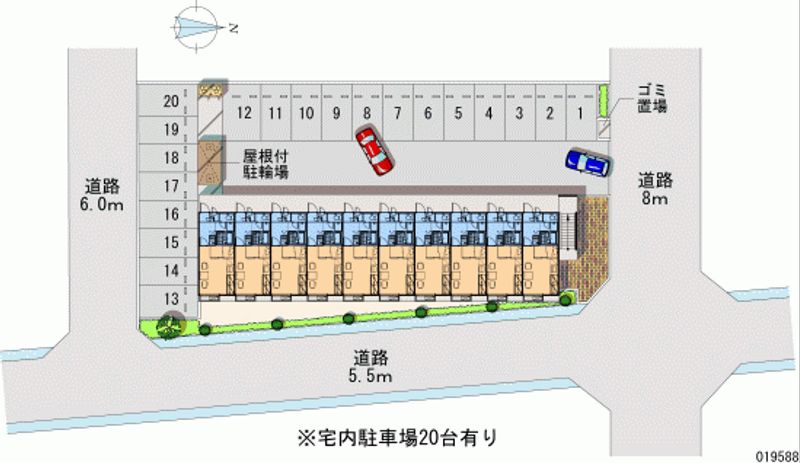 レオパレスアルモニ２１ 月極駐車場