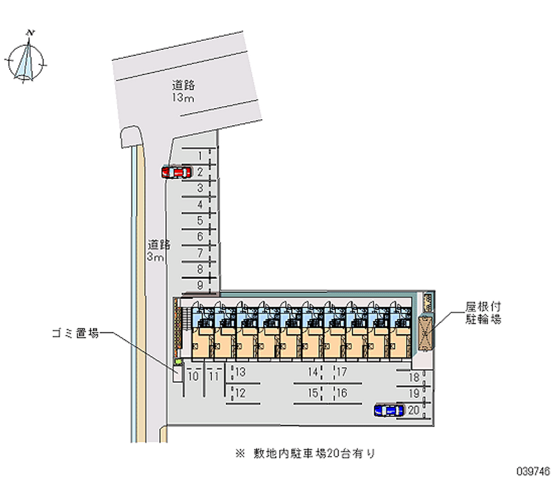 レオパレスパーク森山 月極駐車場