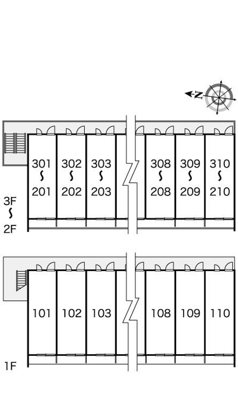 レオパレスグランコート瀬戸 間取配置図