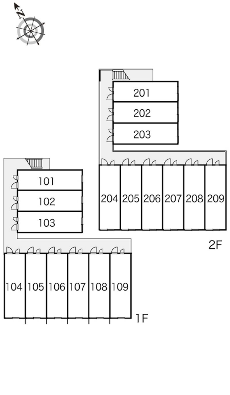 レオパレスポラリス 間取配置図