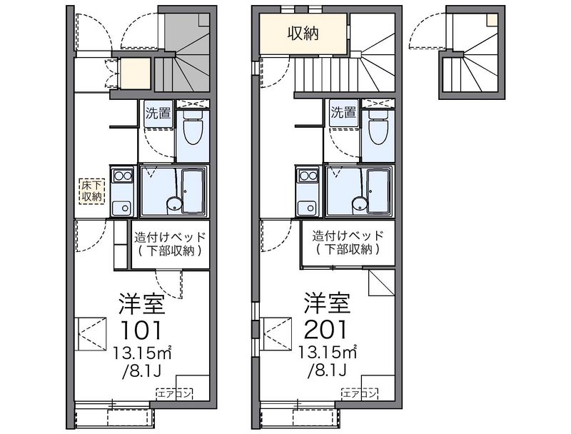 レオネクストＮＡＫＡＺＡＷＡ 間取図