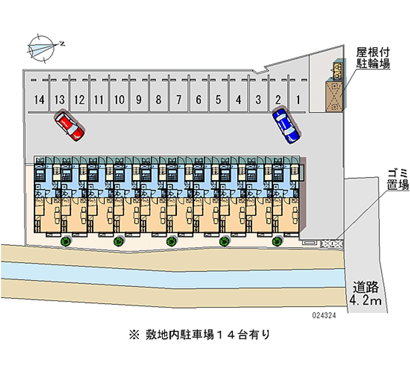 レオパレスプレミール 月極駐車場