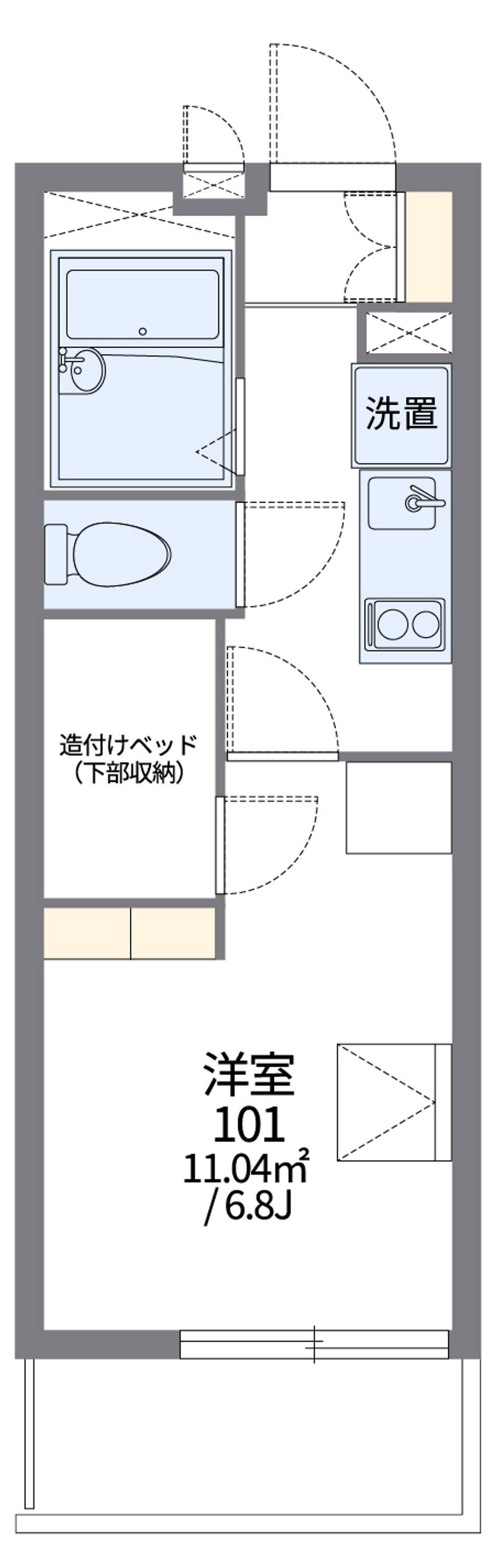 レオパレスアリビオ 間取図
