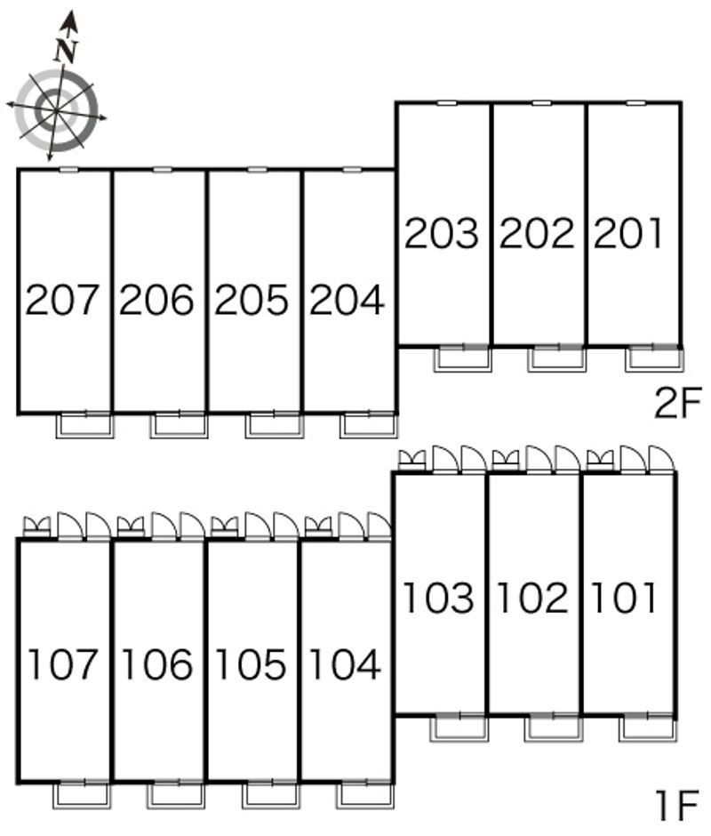 レオパレスシャングリラ２００４ 間取り配置図