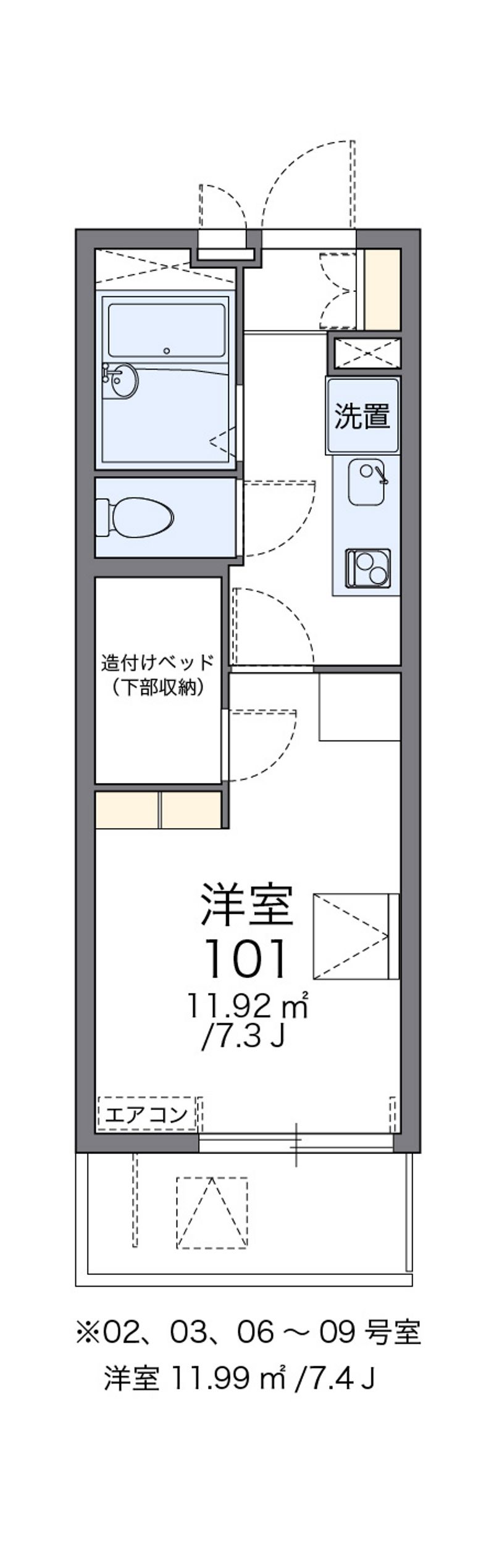 レオパレス中島町 間取図