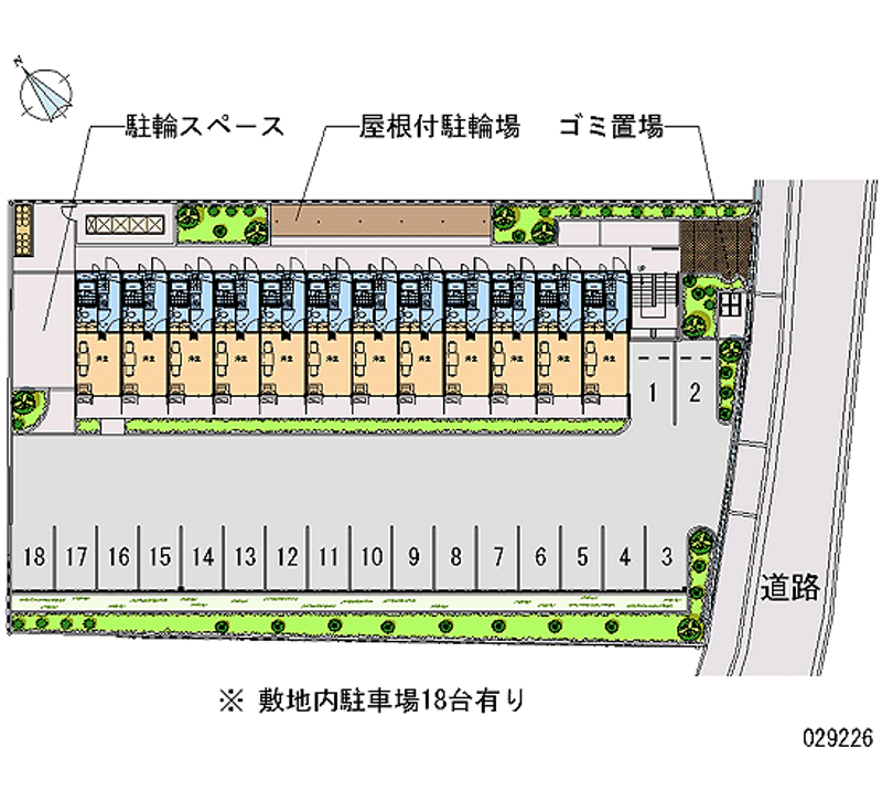 レオパレス石津川 月極駐車場