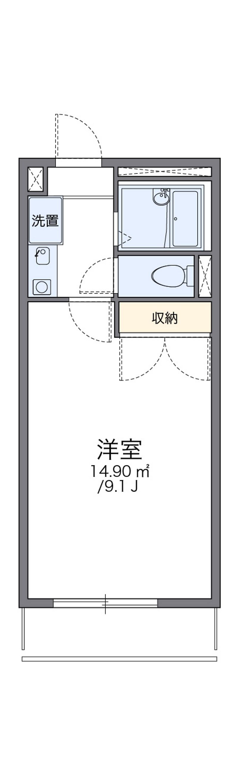 レオパレス追分 間取図