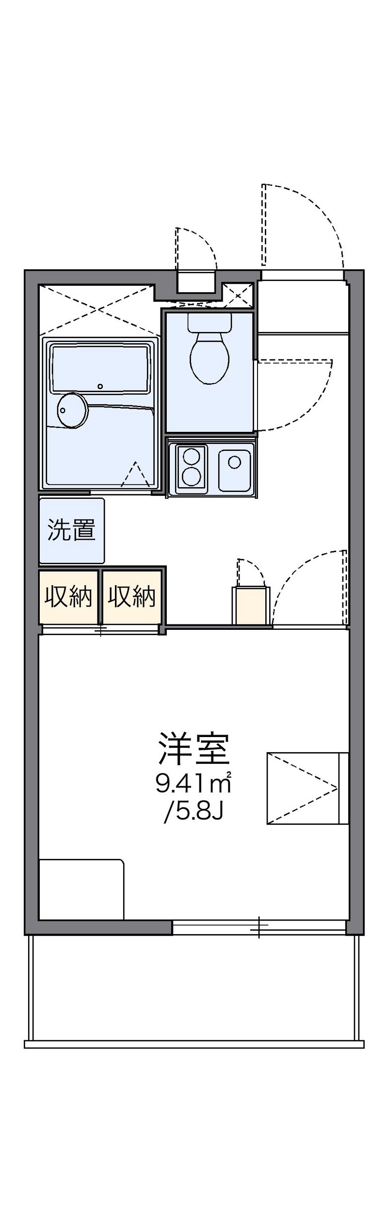レオパレスメロディーベルイノⅡ 間取図