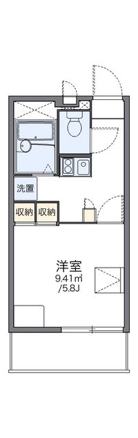 レオパレスメロディーベルイノⅡ 間取り図