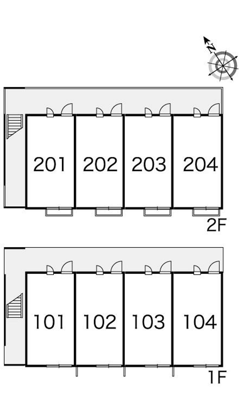 レオパレスシャルマン北越谷Ⅵ 間取配置図