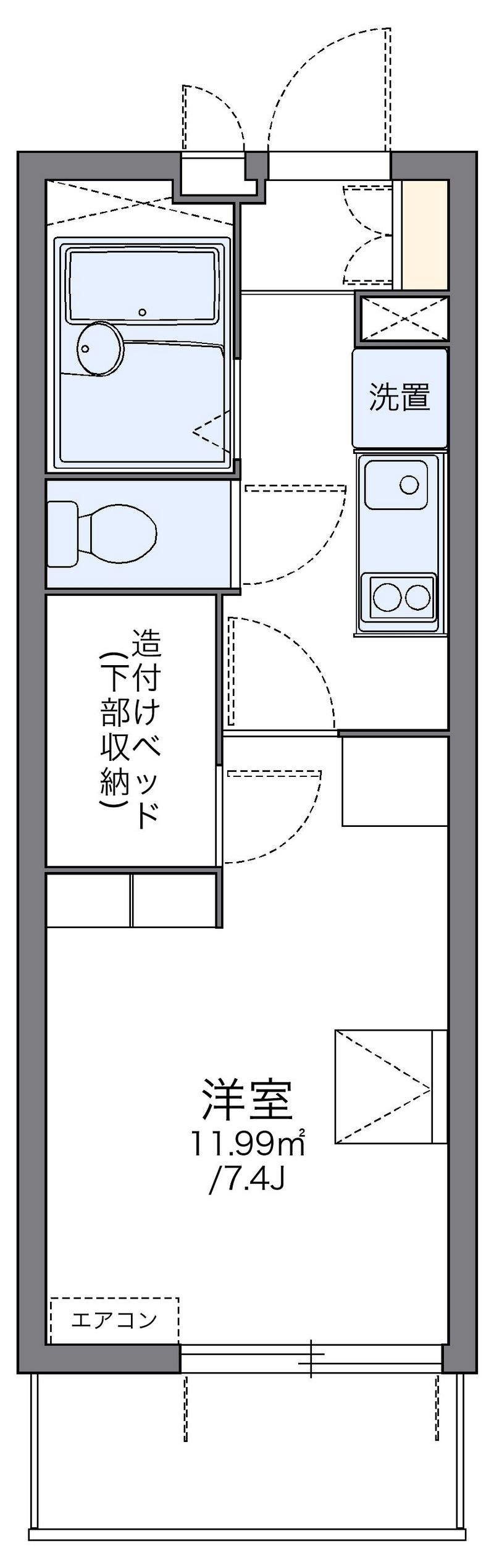 レオパレスアルカンシェル 間取図