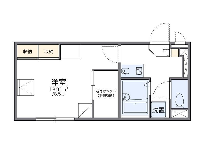 レオパレス木之庄 間取図