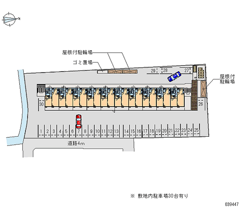 レオパレスエクセル耳成 月極駐車場