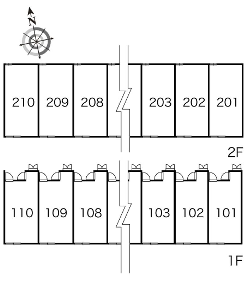 レオパレス松岡Ｃ 間取り配置図