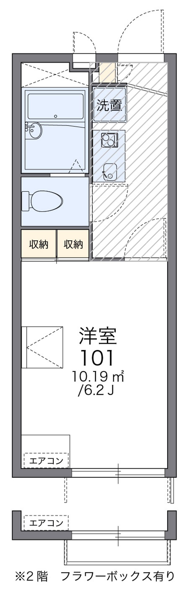 レオパレスＯＭＯＴＥⅡ 間取図
