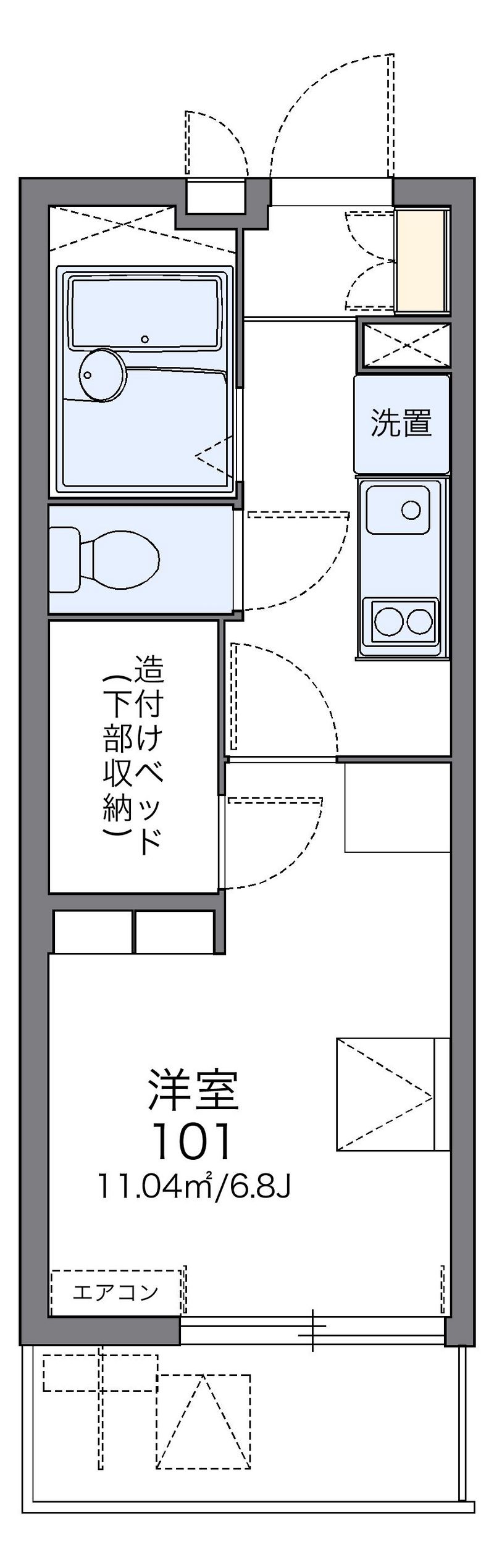 レオパレス西志賀 間取図