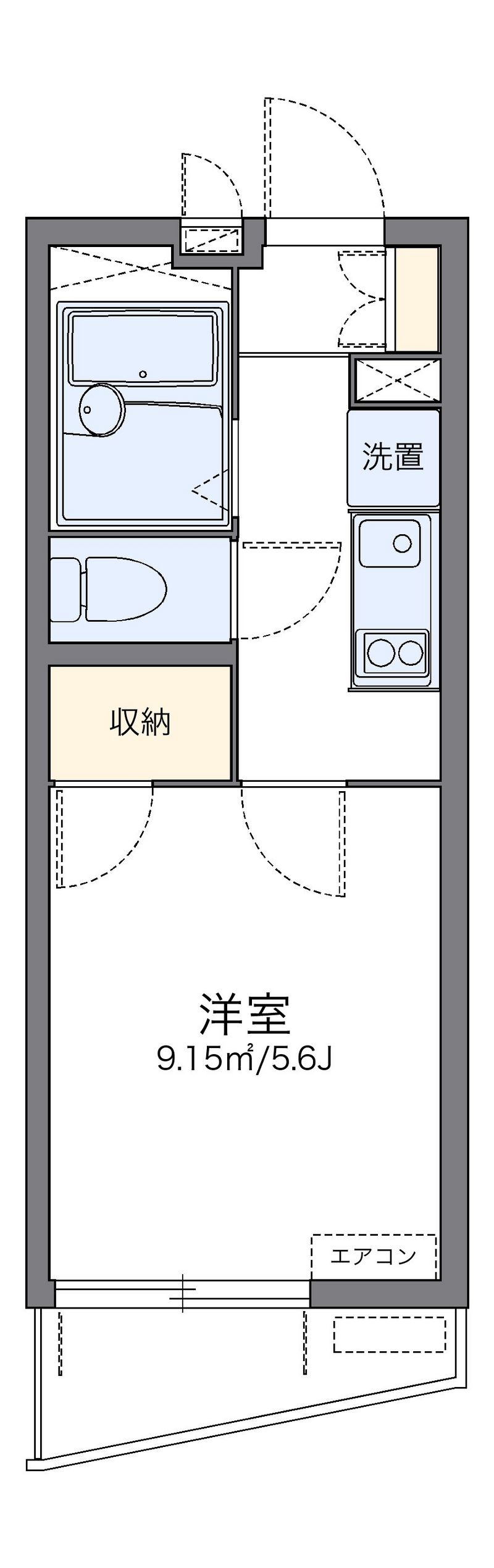 レオパレスナニワシティー 間取図