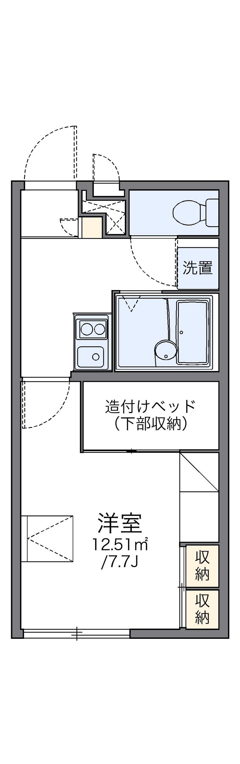 レオパレスコーポイワキ 間取図