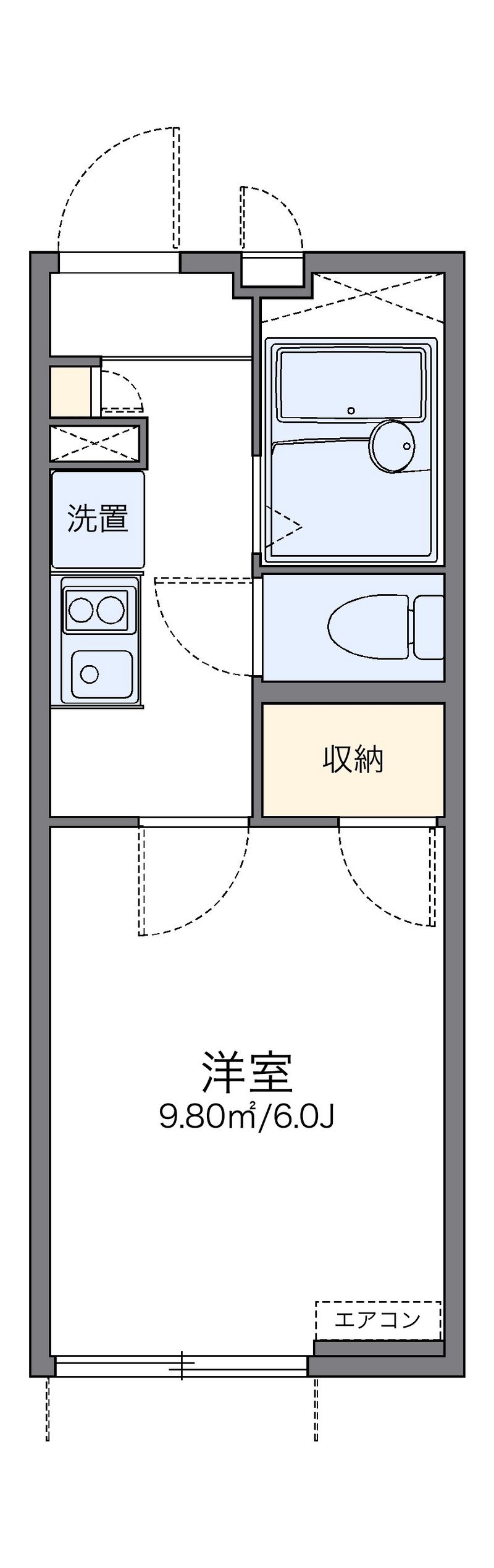 レオパレスキミール 間取図