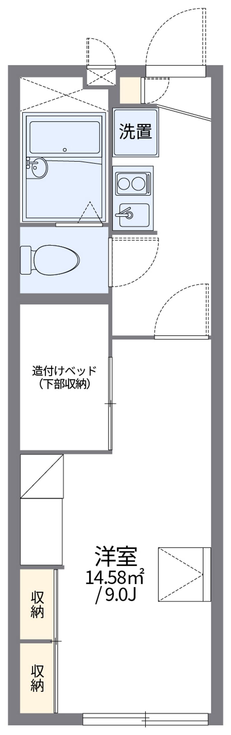 レオパレスアクシス西伊倉 間取図