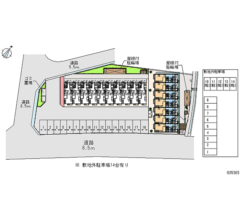 レオパレスプラビエ 月極駐車場