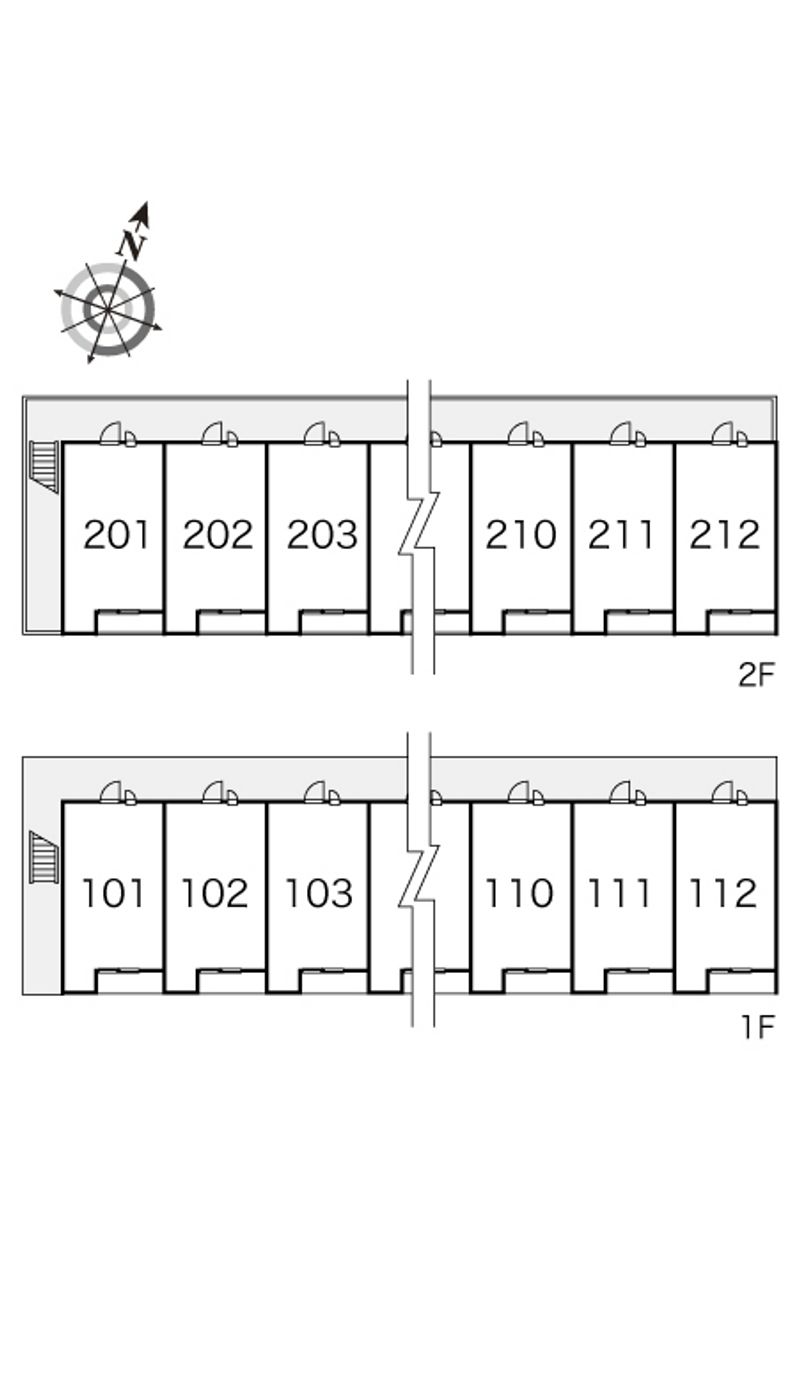 レオパレスエアリーコート 間取配置図