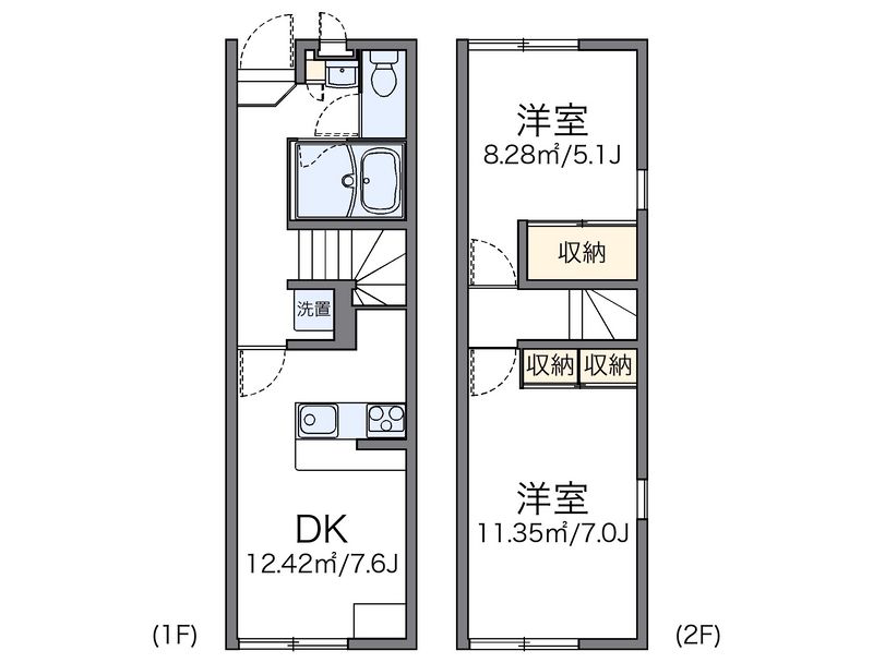 レオパレスセナファミリー　Ⅱ 間取図