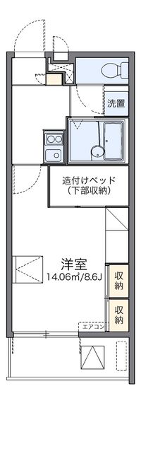 レオパレスパールアケノ第６ 間取り図