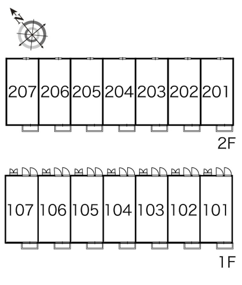 レオパレスワンリバー 間取配置図