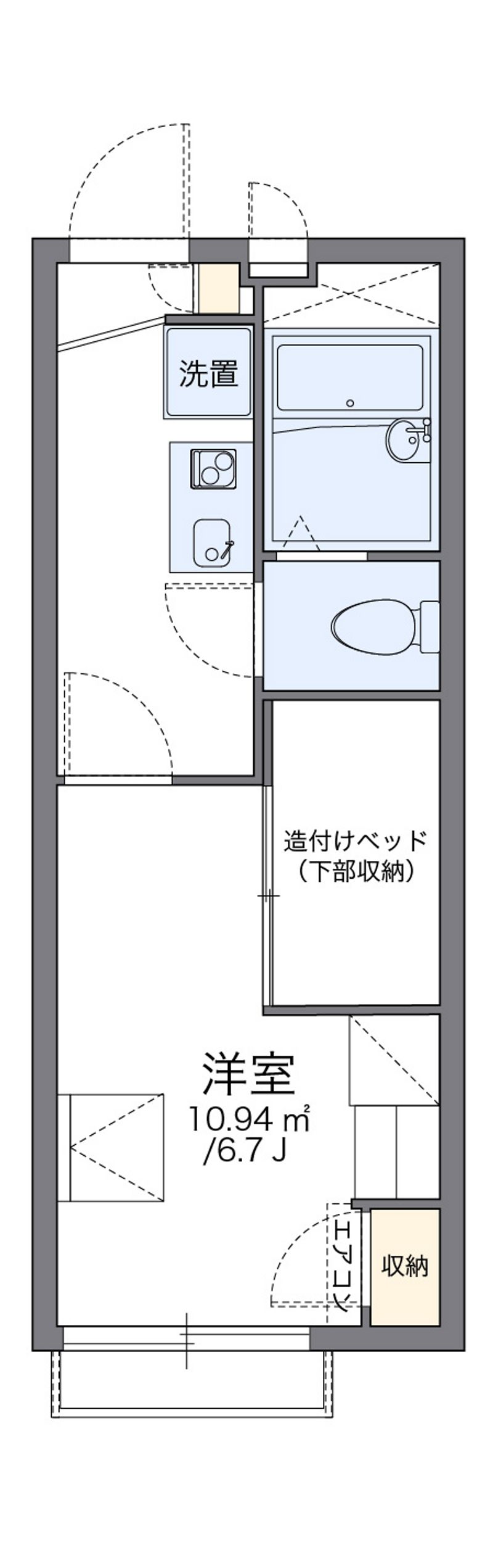 レオパレス茶山 間取図