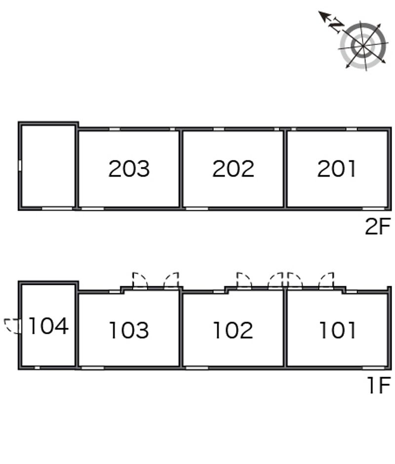 クレイノ白樺 間取り配置図