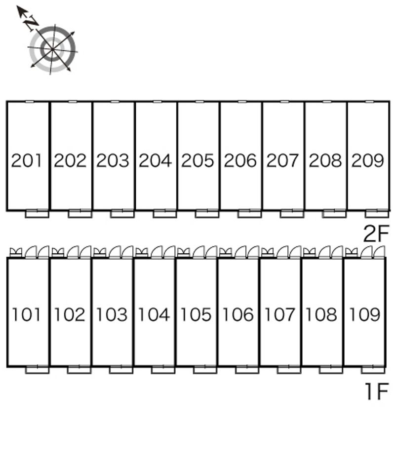 レオパレス遙 間取配置図