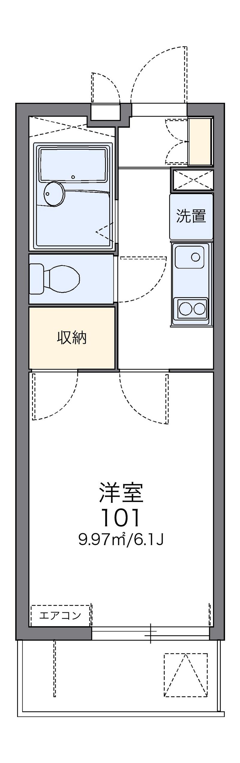 レオパレスハイム三ツ沢 間取図
