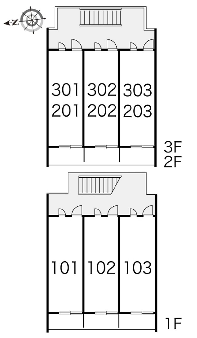 レオパレスペルア高津 間取配置図