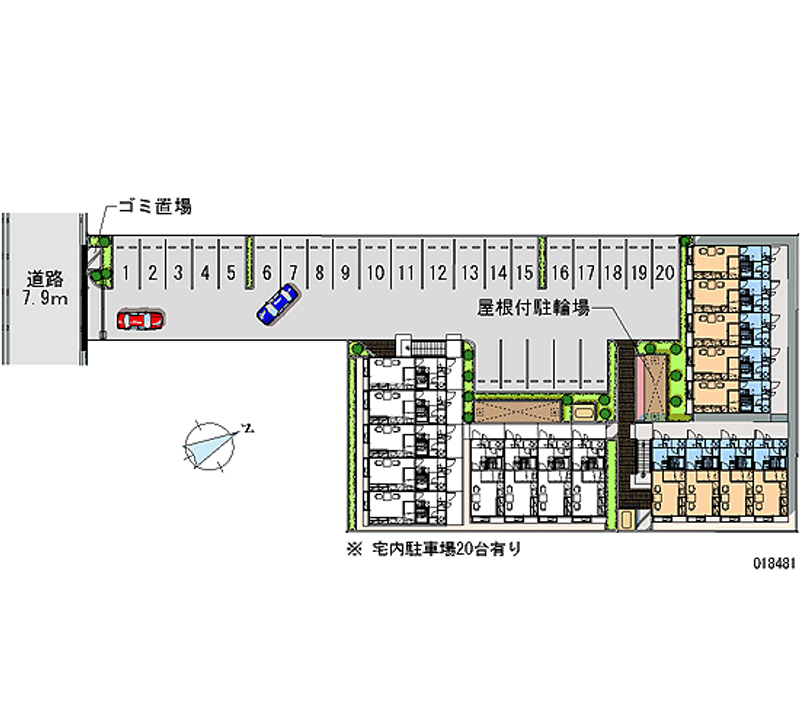 レオパレス新涯ロータスＡ棟 月極駐車場